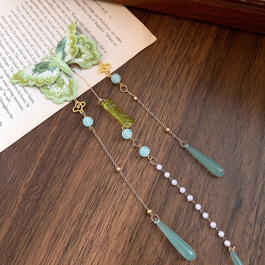 Green Embroidered Butterfly Ha - огляд і ціна Hanbok Hair Pin