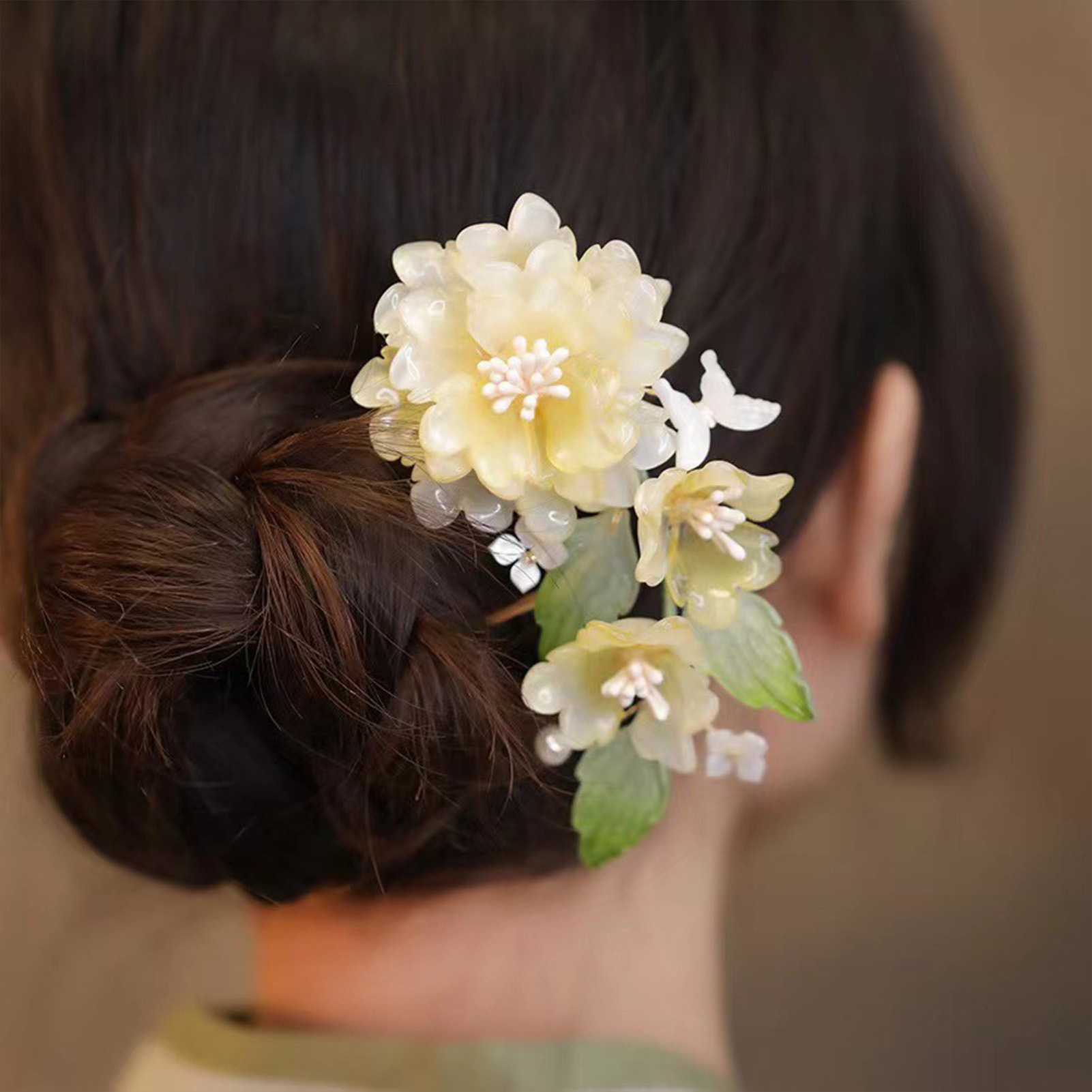 Flower U-shaped Hairpin Chines - огляд і ціна Hanbok Hair Pin