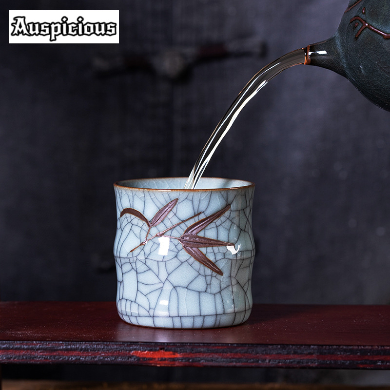 70ML Creative Bamboo Leaf Shap - огляд і ціна Celadon Ceramic Cup